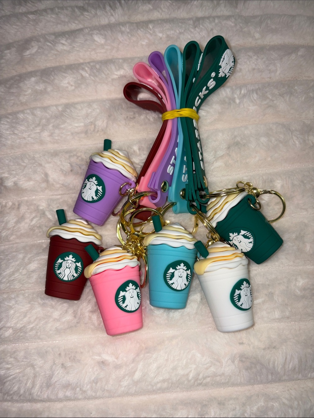 Silicone Coffee Cup Keychain  -